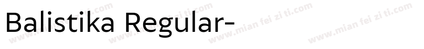 Balistika Regular字体转换
